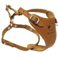 thumbnail image 1 of Genuine Leather Dog Harness 14"-17" Chest Adjustable 1/2" Straps Small (Tan), 1 of 3
