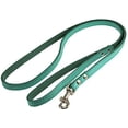 thumbnail image 1 of Genuine Leather Dog Leash 4-Feet Wide Cyan (Small: 3/8" Wide), 1 of 3