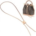 thumbnail image 1 of Genuine Leather Drawstring Strap for Noe Bucket Bag 36.6 Inch Detachable Purse Pull String Strap Replacement DIY Crochet Bag Bunches Pocket Drawstring for Noe BB NM GM Bucket Bag Apricot, 1 of 9
