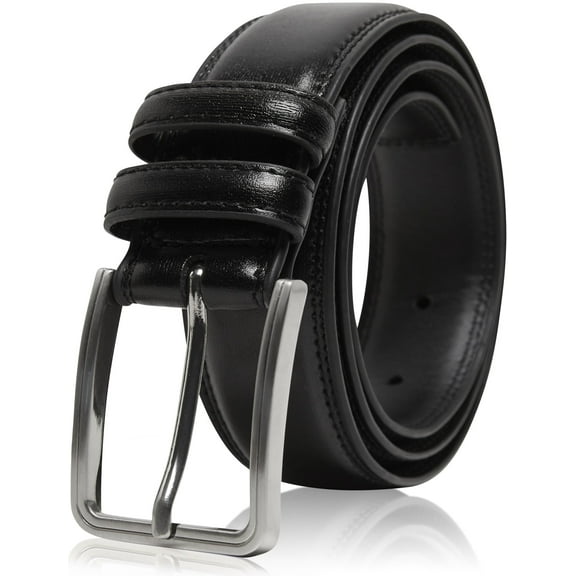 Genuine Leather Dress Belts For Men - Men's Belt For Suits, Jeans, Uniform With Single Prong Buckle - Designed in the USA - Small