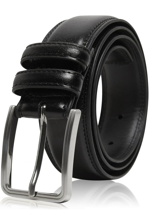 Genuine Leather Dress Belts For Men - Mens Belt For Suits, Jeans, Uniform With Single Prong Buckle - Designed in the USA