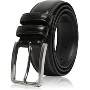 Genuine Leather Dress Belts For Men - Mens Belt For Suits, Jeans, Uniform With Single Prong Buckle - Designed in the USA