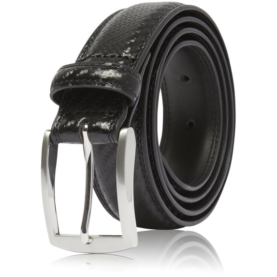 Genuine Leather Dress Belts For Men - Mens Belt For Suits, Jeans, Uniform With Single Prong Buckle - Designed in the USA