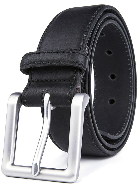 Genuine Leather Dress Belts For Men - Mens Belt For Suits, Jeans, Uniform With Single Prong Buckle - Designed in the USA