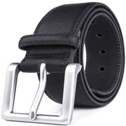 Genuine Leather Dress Belts For Men - Mens Belt For Suits, Jeans, Uniform With Single Prong Buckle - Designed in the USA