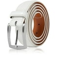thumbnail image 1 of Genuine Leather Dress Belts For Men - Mens Belt For Suits, Jeans, Uniform With Single Prong Buckle - Designed in the USA, 1 of 6