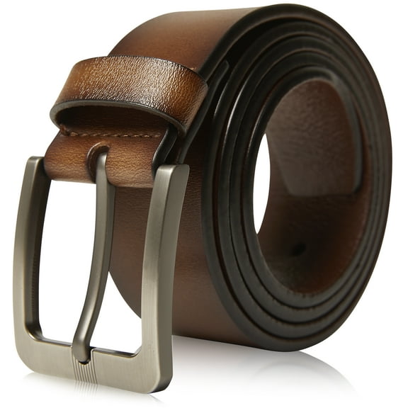 Genuine Leather Dress Belts For Men - Mens Belt For Suits, Jeans, Uniform With Single Prong Buckle - Designed in the USA