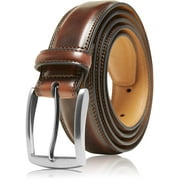 Genuine Leather Dress Belts For Men - Mens Belt For Suits, Jeans, Uniform With Single Prong Buckle - Designed in the USA