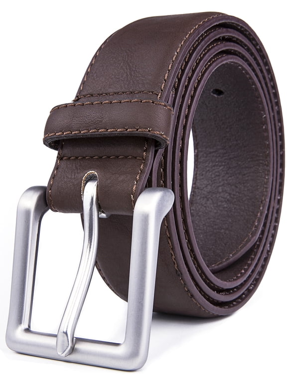 Genuine Leather Dress Belts For Men - Mens Belt For Suits, Jeans, Uniform With Single Prong Buckle - Designed in the USA