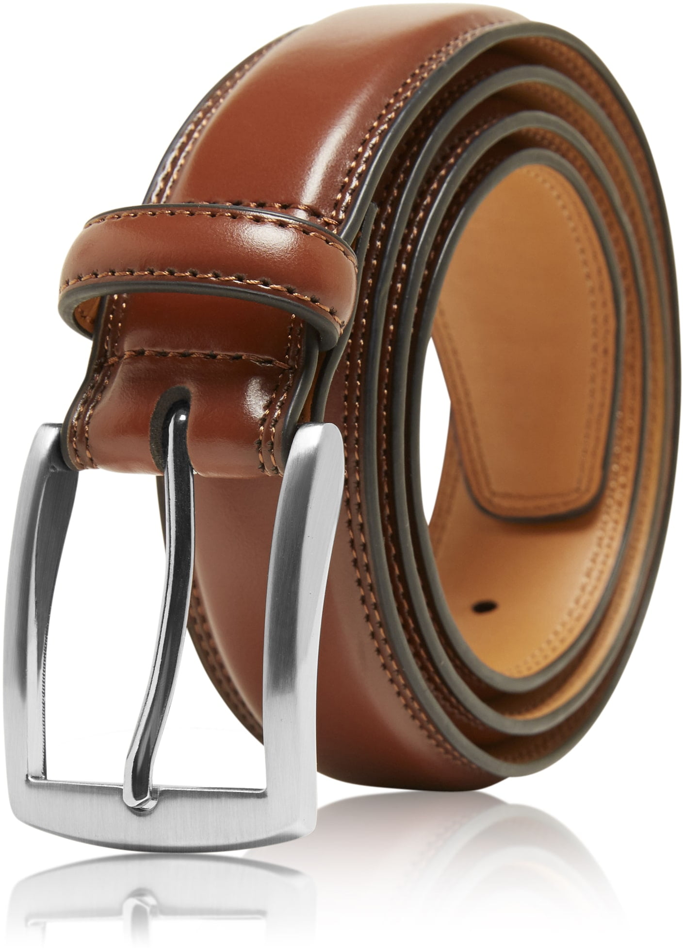 Genuine Leather Dress Belts For Men - Mens Belt For Suits, Jeans, Uniform  With Single Prong Buckle - Designed in the USA 