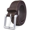 thumbnail image 1 of Genuine Leather Dress Belts For Men - Mens Belt For Suits, Jeans, Uniform With Single Prong Buckle - Designed in the USA, 1 of 4
