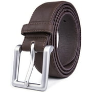 Genuine Leather Dress Belts For Men - Mens Belt For Suits, Jeans, Uniform With Single Prong Buckle - Designed in the USA