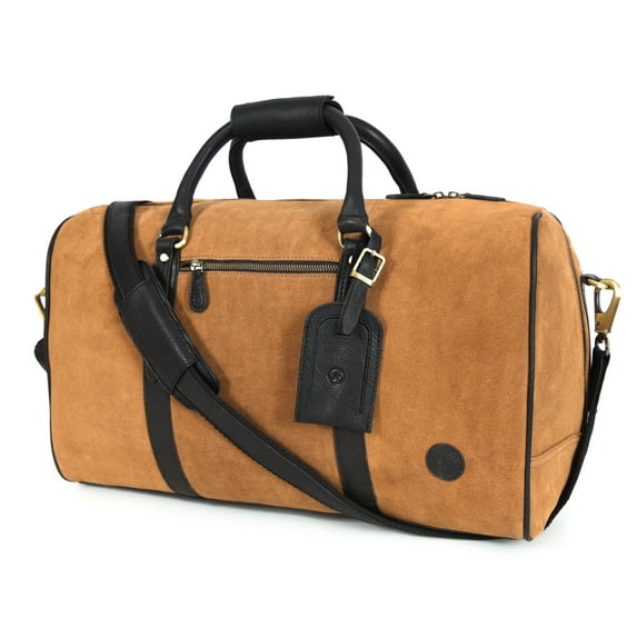 Genuine Leather Duffle Bag 20" Medium Travel Bag Gym Sports Overnight Weekender Bag Leather Suede Bag by Aaron Leather Goods