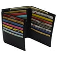 thumbnail image 1 of Genuine Leather European Style Large Hipster Bifold Mens RFID Blocking Wallet, 1 of 9