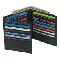 Genuine Leather European Style Large Hipster Bifold Mens Wallet