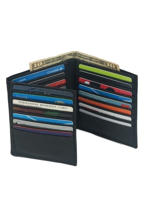 Genuine Leather European Style Large Hipster Bifold Mens Wallet