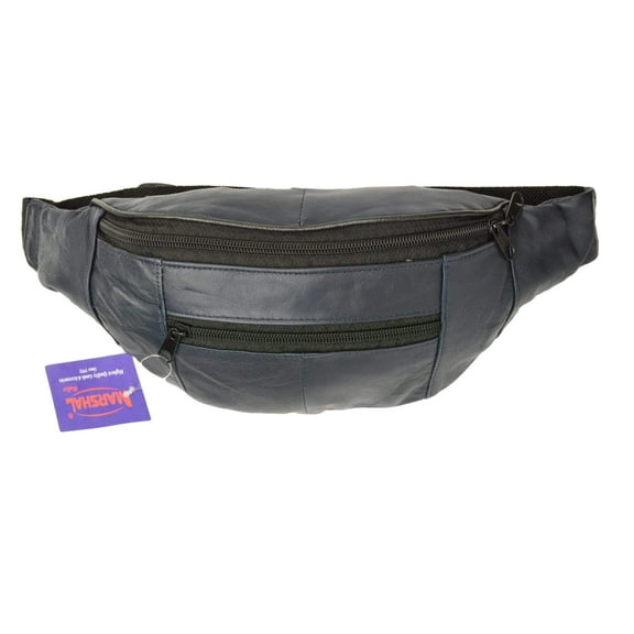 Genuine Leather Fanny Pack Pouch Waist Bag Slim Design Many colors 006C (C)