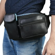 Genuine Leather Fanny Pack with Cell Phone Pocket by Leatherboss