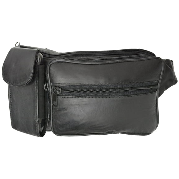 Genuine Leather Fanny Pack with Cell Phone Pocket by Marshal