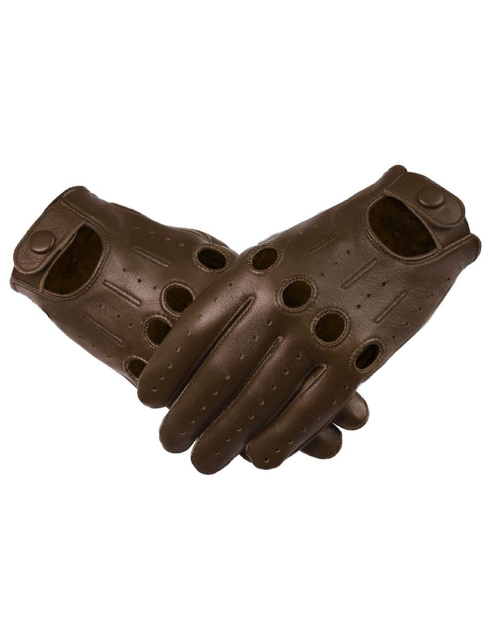 Genuine Leather Full Finger Driving Gloves, Motorcycle Gloves For Men
