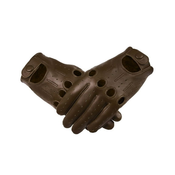 Genuine Leather Full Finger Driving Gloves, Motorcycle Gloves For Men