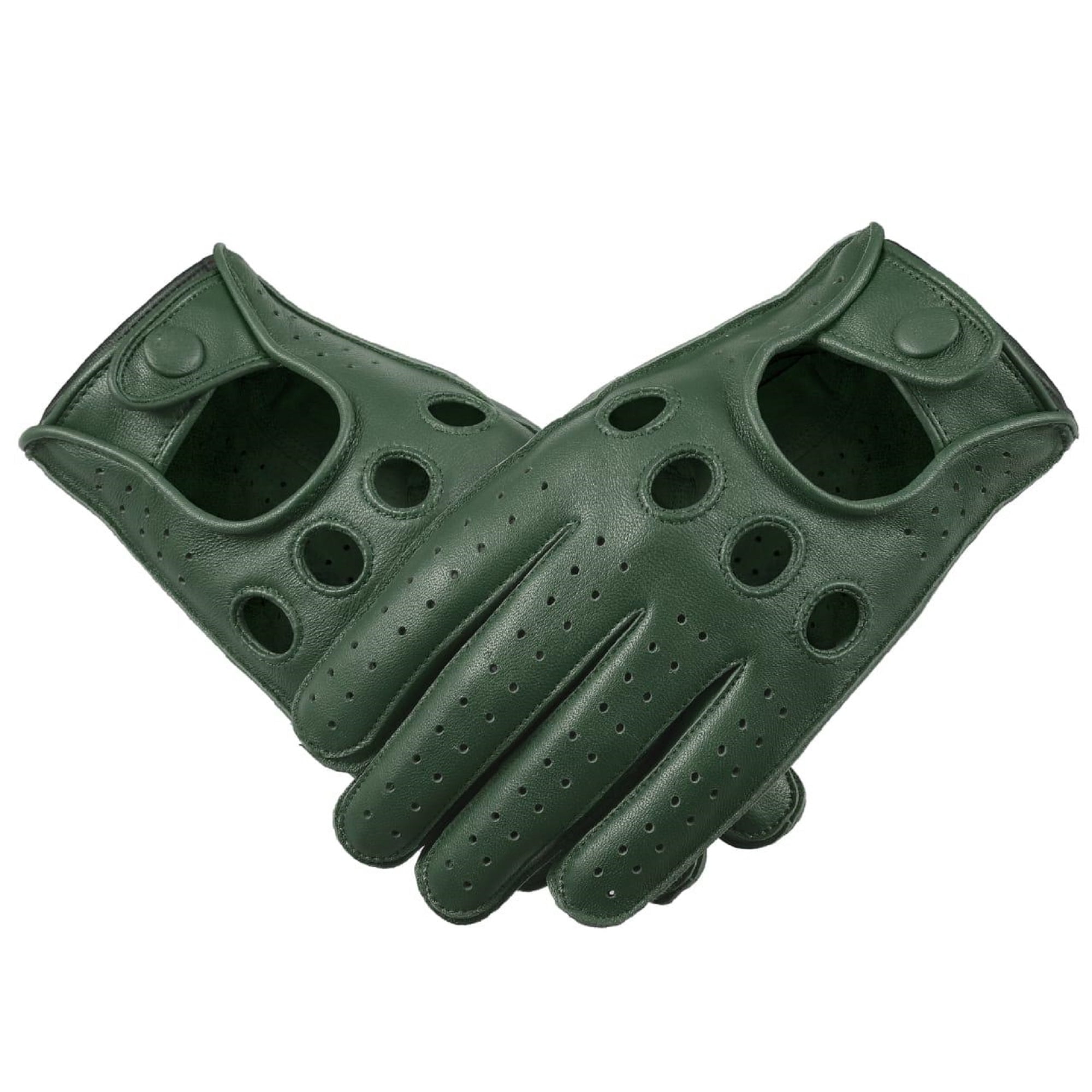Genuine Leather Full Finger Driving Gloves, Motorcycle Gloves For Men