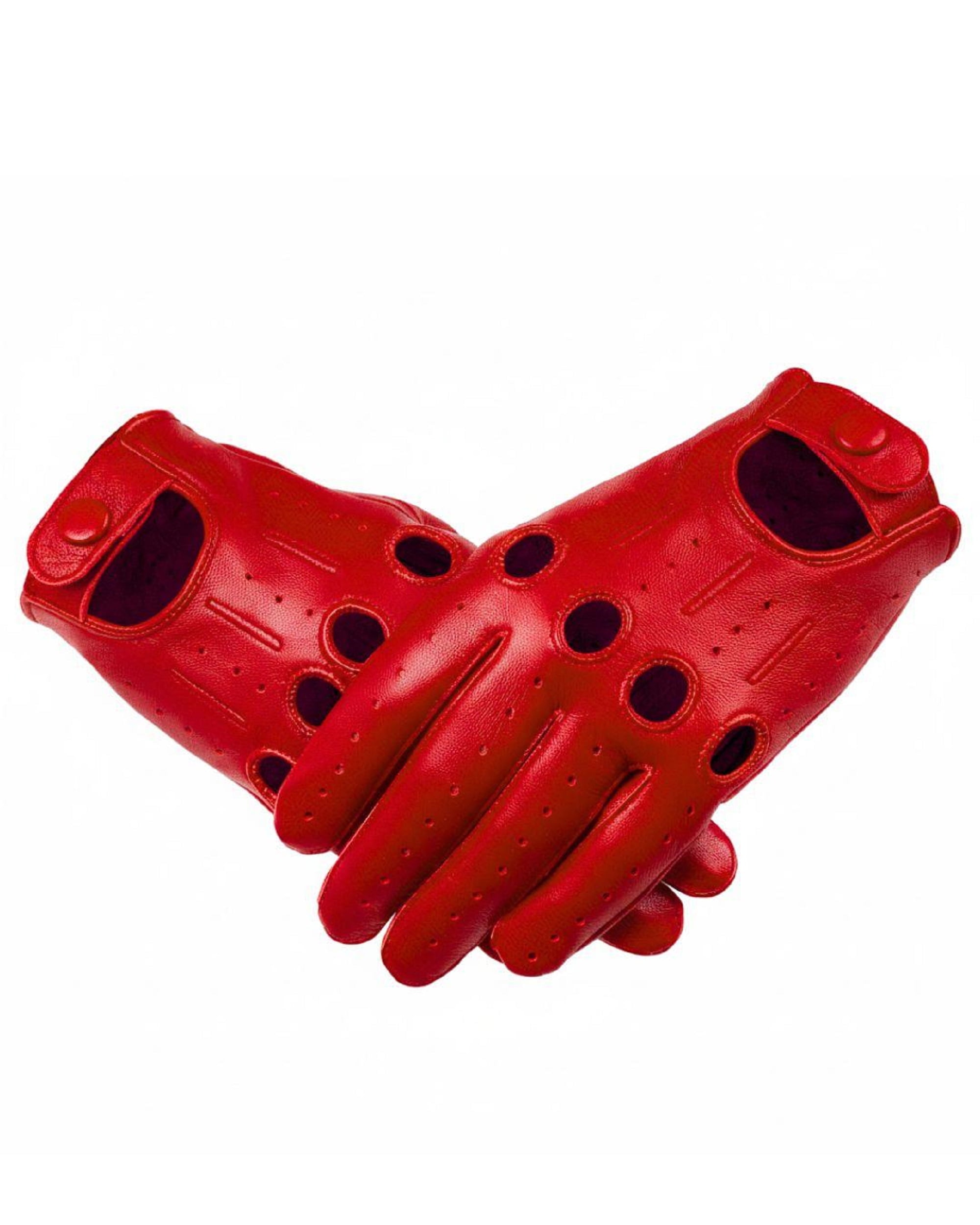 Genuine Leather Full Finger Driving Gloves, Motorcycle Gloves For Men