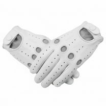 Genuine Leather Full Finger Driving Gloves, Motorcycle Gloves For Men