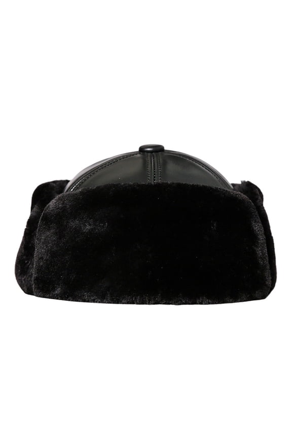 Genuine Leather Fur 100% Hat More Middle-aged Man Winter Warm Cotton Padded Cap Sheepskin Earmuffs Leather Wool ,Fashion Design
