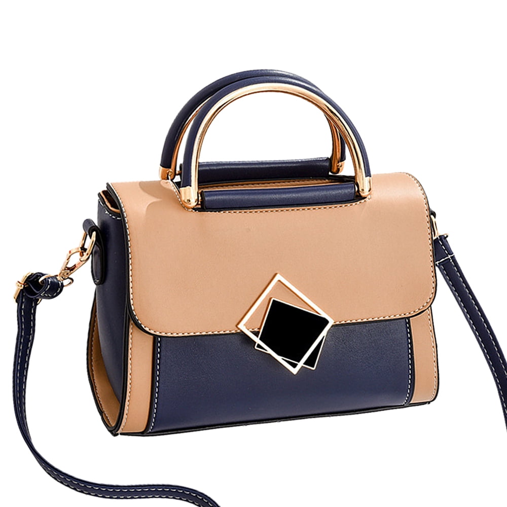 Fioretta Italian Genuine Leather Top Handle Backpack Handbag For Women -  Dark Blue Brown | Genuine leather bags, Women handbags, Italian leather  handbags