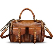 Genuine Leather Handbags for Women Crossbody Shoulder Bag Vintage Designer Top Handle Bag Western Satchel Purse