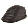 thumbnail image 1 of Genuine Leather Hat Hi-gh Qua-lity Flat Cap For Men Women Army Mi-litary Hats Autumn Winter Leather Caps ,Comfortable Lined, 1 of 4