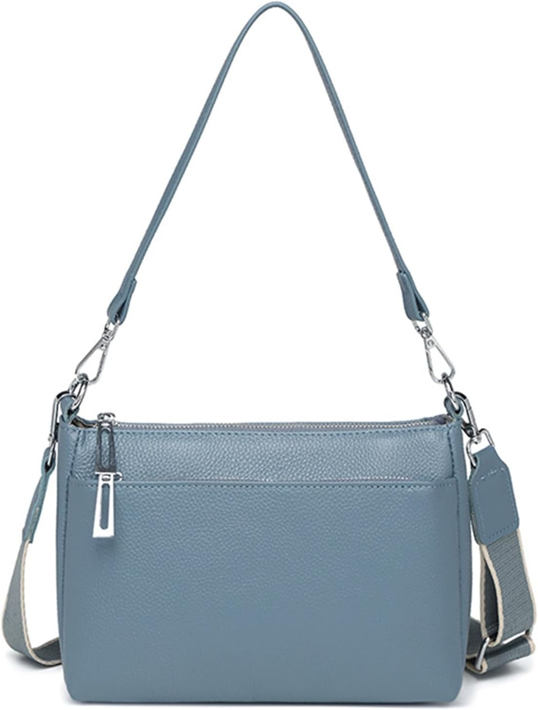 Genuine Leather Hobo Bag for Women Crossbody Shoulder Purses with Dual Straps