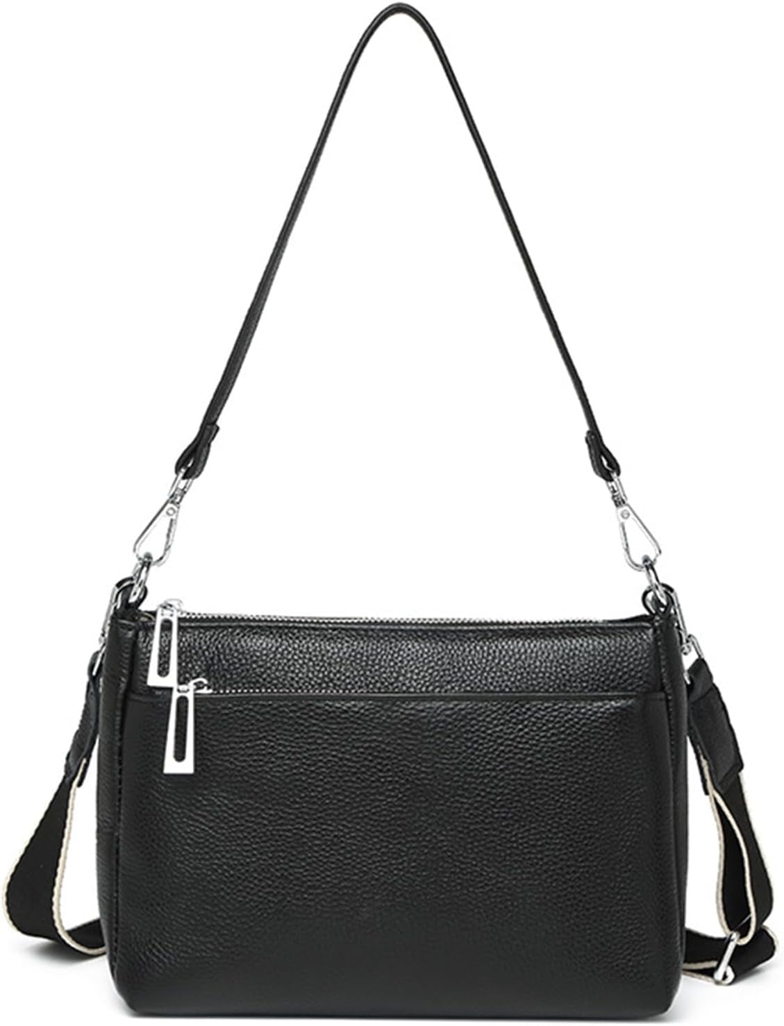 Genuine Leather Hobo Bag for Women Crossbody Shoulder Purses with Dual Straps