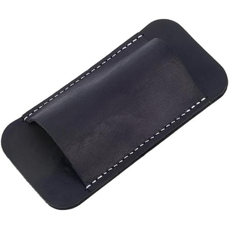 Genuine Leather Horizontal Knife Sheath with Clip EDC Belt Organizer Compact Draw Knife Holder Cowhide Leather Durable