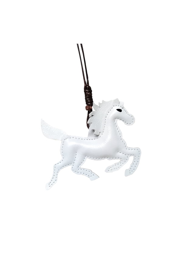 Genuine Leather Horse Animal Keychain Bag Charm Pendant