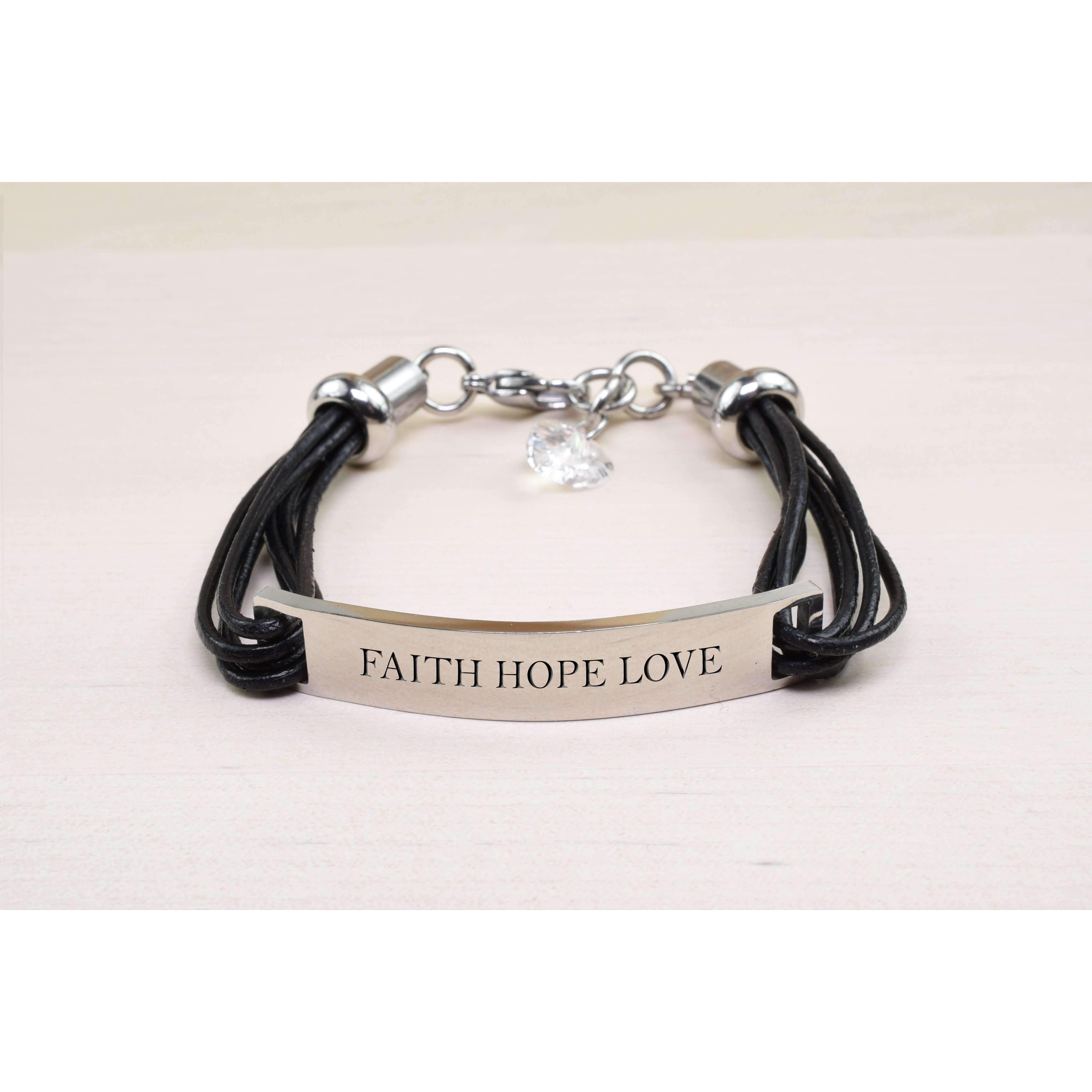 Faith Hope Love Morse Code Bracelet for Women Inspirational Gift for H –  Joycuffs