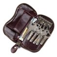 thumbnail image 1 of Genuine Leather Key Bag with Zipper Closure Durable and Soft, 6 Key Hooks, 2 Card Slots, Ideal for Daily Use, 1 of 5