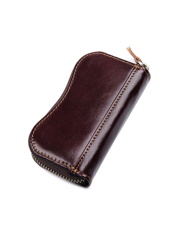 Genuine Leather Key Case with Coin Bag Large Capacity, Soft and Delicate, Ideal for Organizing Keys and Cards