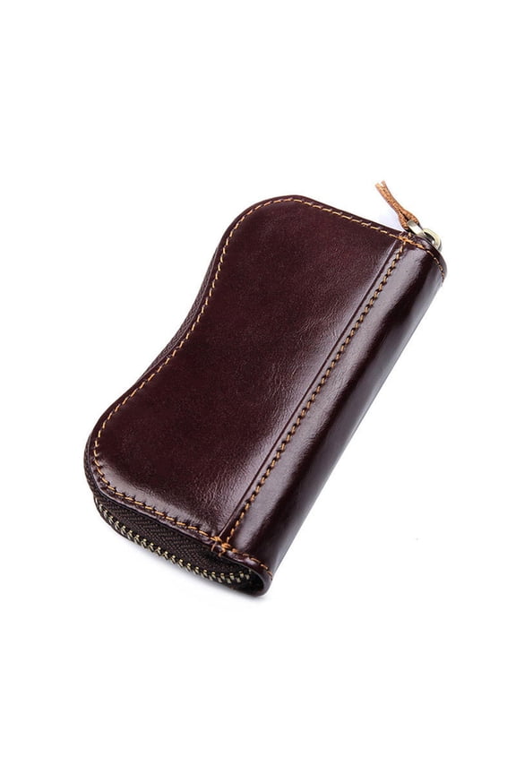 Genuine Leather Key Case with Coin Bag Large Capacity, Soft and Delicate, Ideal for Organizing Keys and Cards
