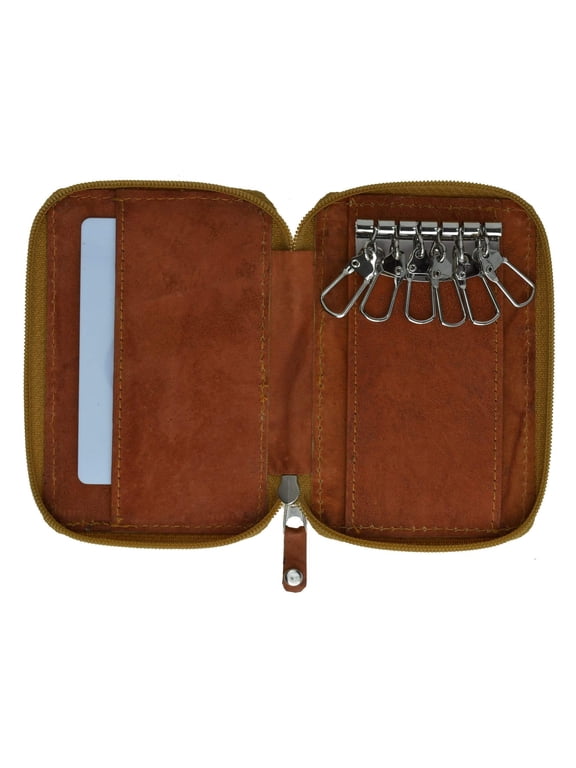 Genuine Leather Key Chain Holder Coin Pocket 412 CF (C)