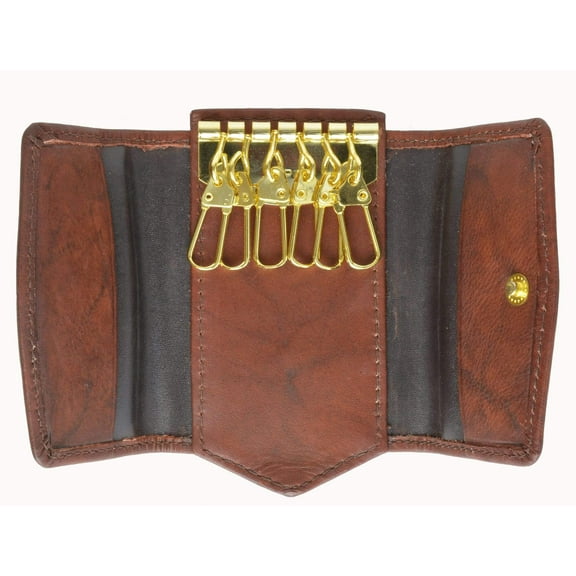 Genuine Leather Key Holder Small Size with Snap Closure 1312 CF (C)