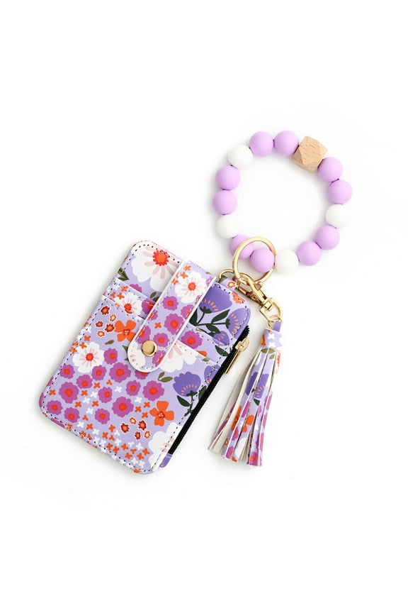 Genuine Leather Keychain Wallet with Card Slot, Compact Organizer for Keys Cash and Cards, Multi-Function EDC Pocket Companion for Daily Use and Travel(F)