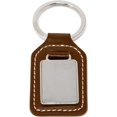 thumbnail image 1 of Genuine Leather Keychain With Blank Metal Plate, 1 of 4