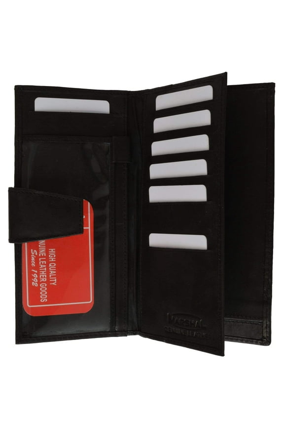 Genuine Leather Ladies Checkbook Wallet & Credit Card Holder with ID Window 1575 CF (C)