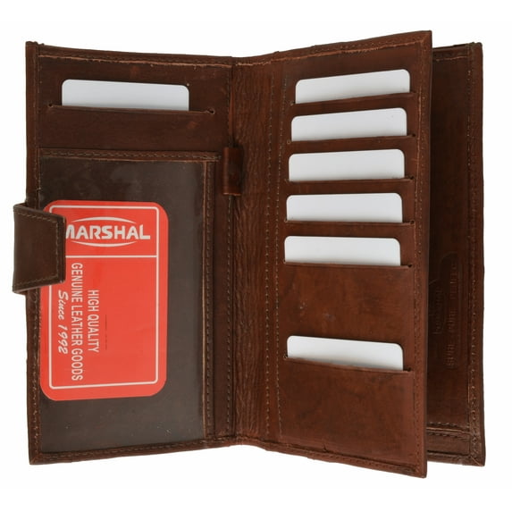 Genuine Leather Ladies Checkbook Wallet & Credit Card Holder with ID Window 1575 CF