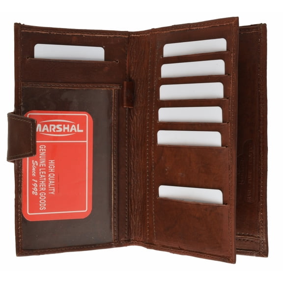 Genuine Leather Ladies Checkbook Wallet & Credit Card Holder with ID Window 1575 CF