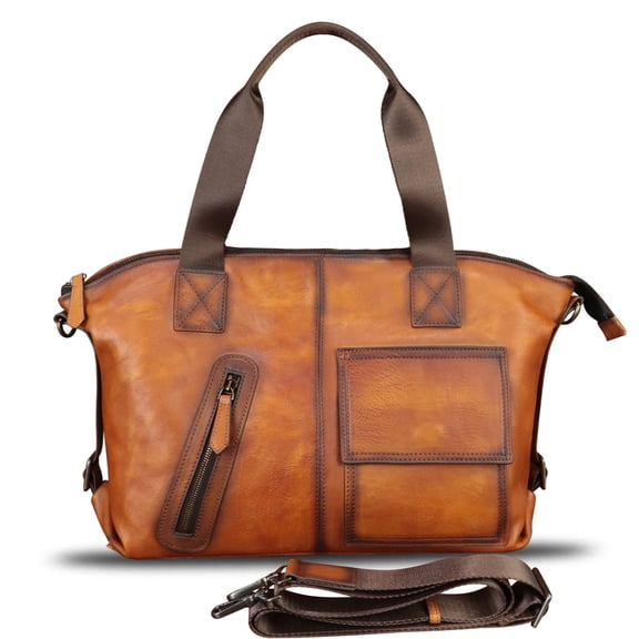 Genuine Leather Large Purses and Handbags Men Women Messenger Bag Shoulder Bag