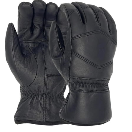 Genuine Leather Lined, Wind Proof Cold Weather Motorcycle Gloves, Driving Gloves, Riding Gloves For Men