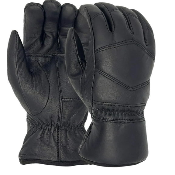 Genuine Leather Lined, Wind Proof Cold Weather Motorcycle Gloves, Driving Gloves, Riding Gloves For Men
